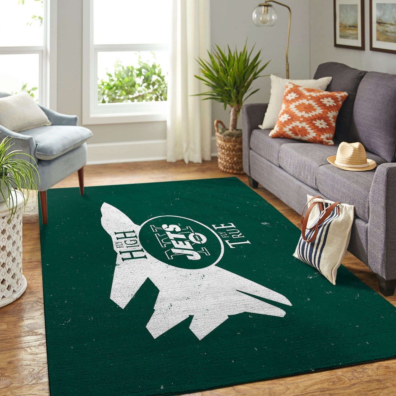 New York Jets Living Room Area No4191 Rug - Customization Trend