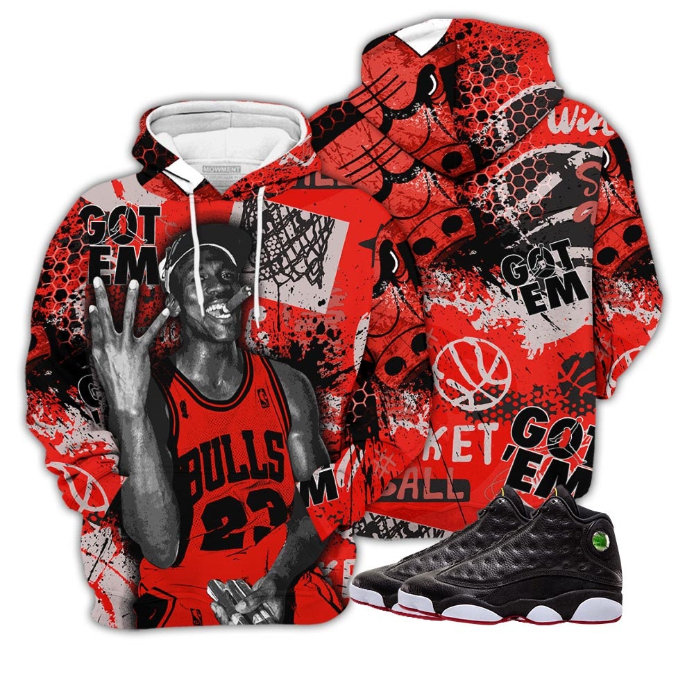 Jordan 13 Playoffs Collection Sneaker Bomber T-Shirt