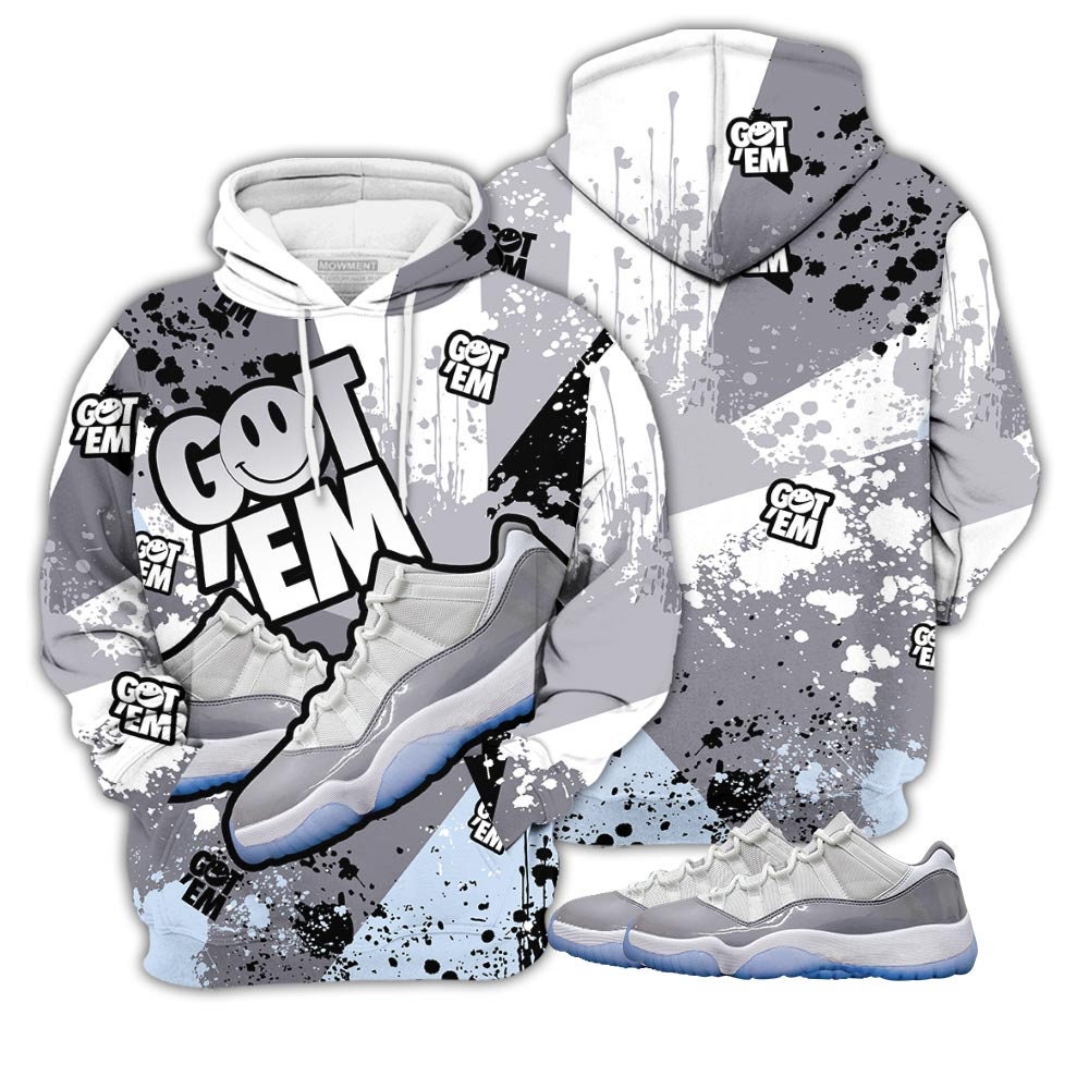Unisex Sneaker 3D Set For Jordan 11 Fans Hoodie