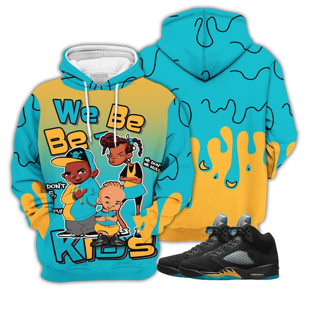 Unisex 80S Baby Sneaker Matched With Jordan 5 Aqua Merchandise T-Shirt