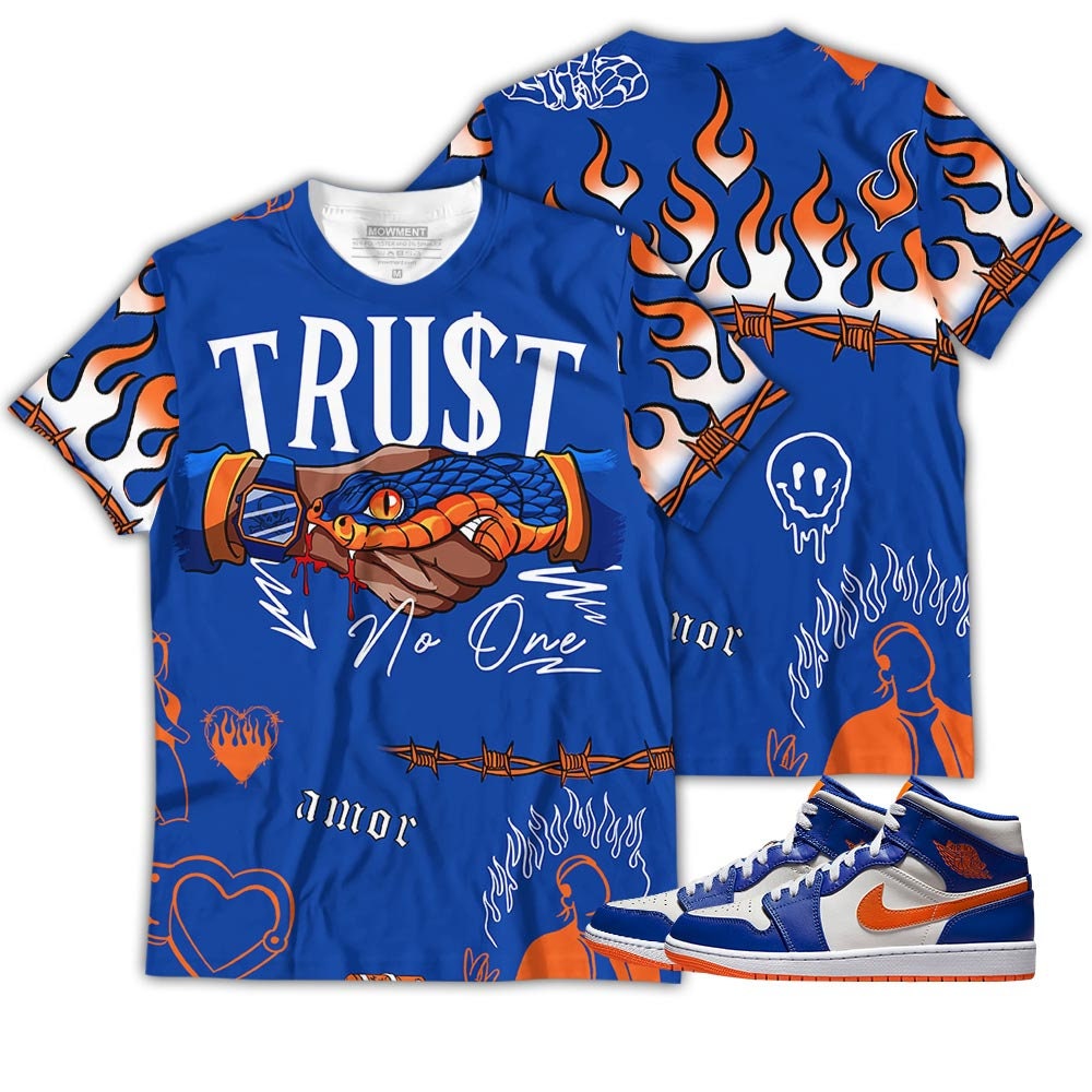 Unisex Sneaker With Matching Jordan 1 Mid Knicks Collection Long Sleeve