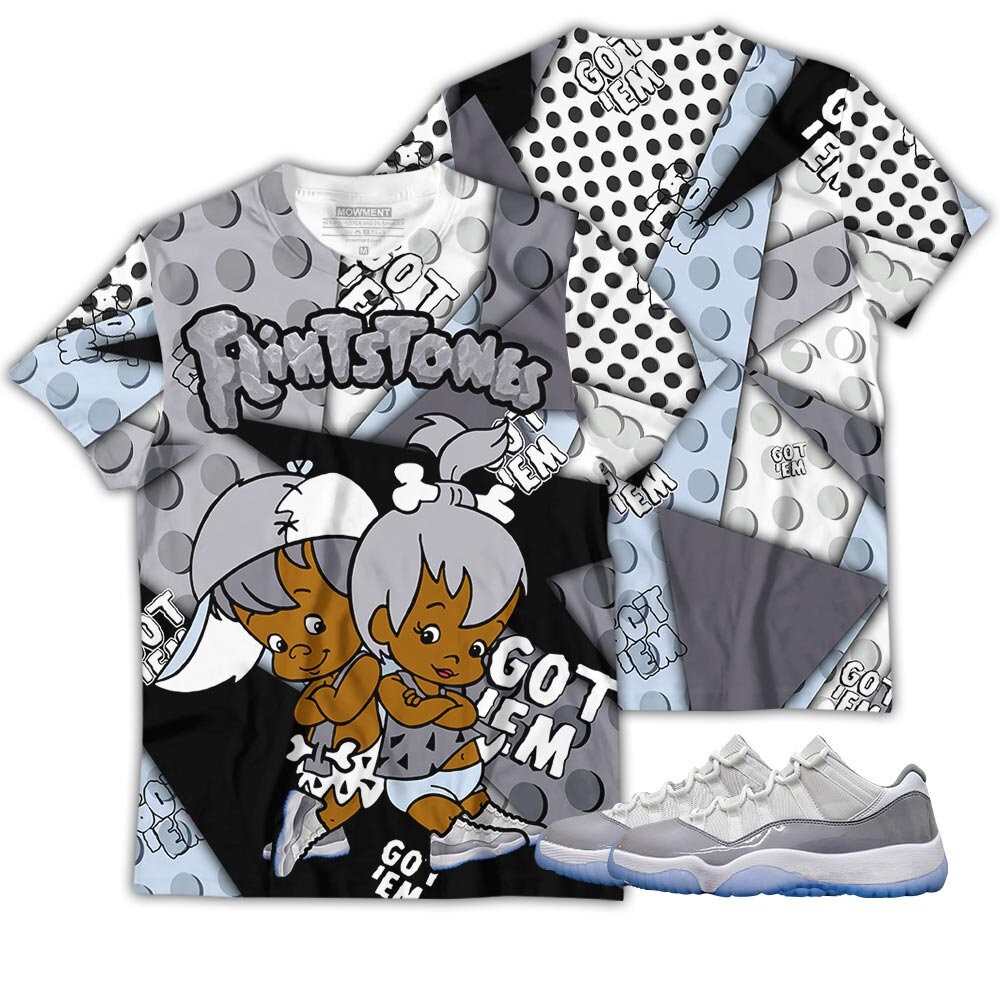 Cute Flintstone Unisex Sneaker To Match Jordan 11 Low Cement Grey T-Shirt