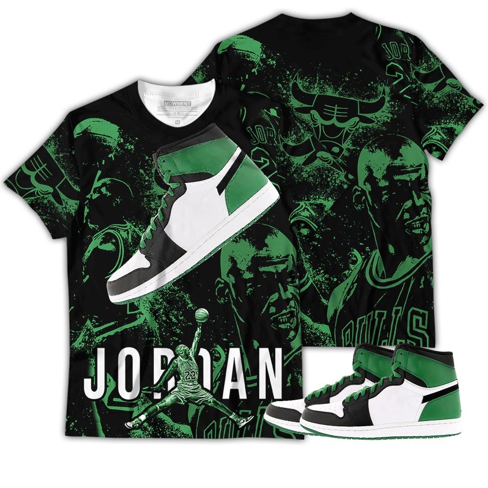 Lucky Green Jordan 1 Sneaker Collection For Unisex Hoodie