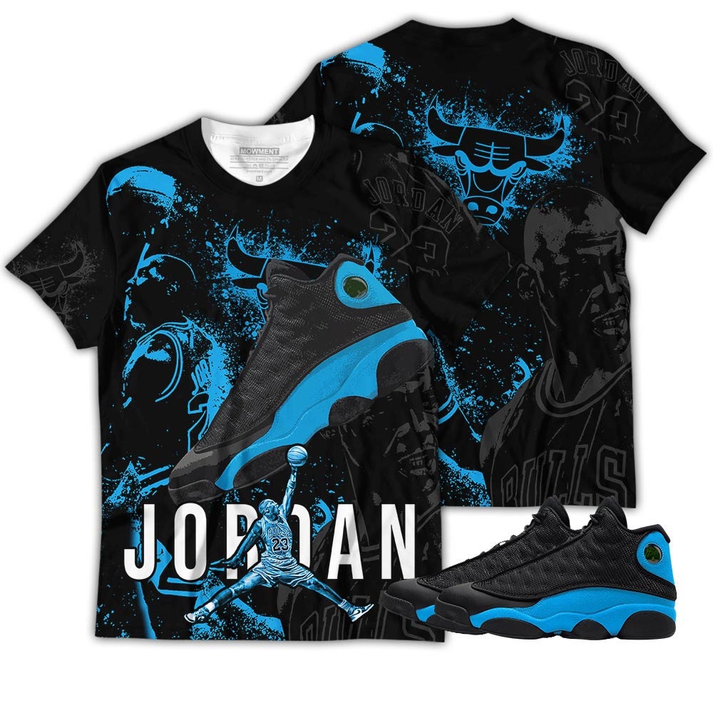 Get The Best 23 Drip Shoes Unisex Sneakers With Jordan 13 3D T-Shirt
