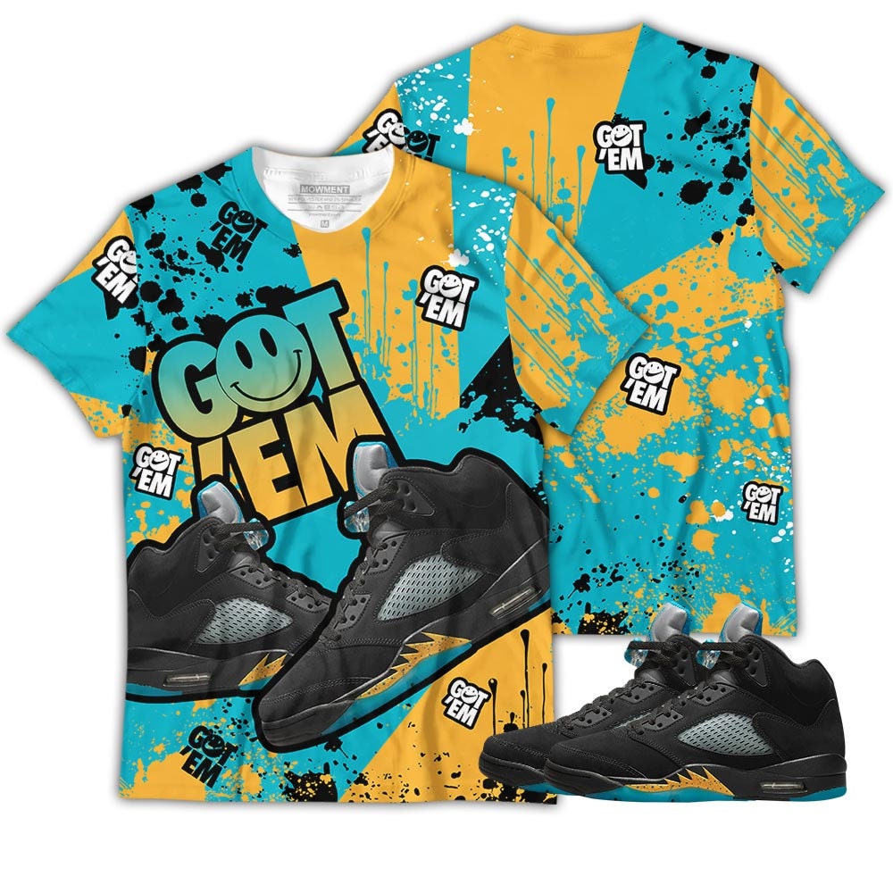 2023 Retro Aqua 5S And Matching Sneaker Collection Tee