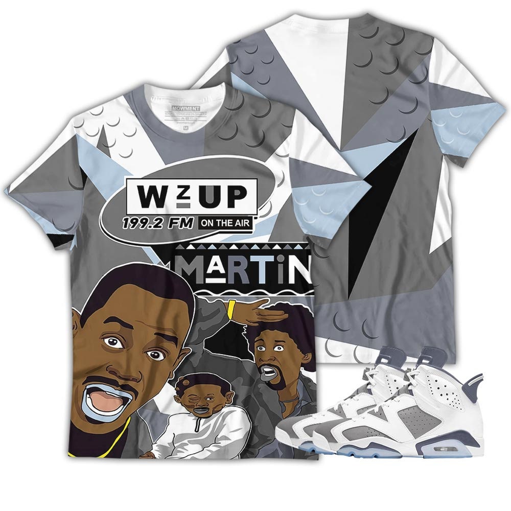 Retro Martin Tv Melanin Unisex Sneaker Matching Jordan 6 Cool Grey Collection T-Shirt
