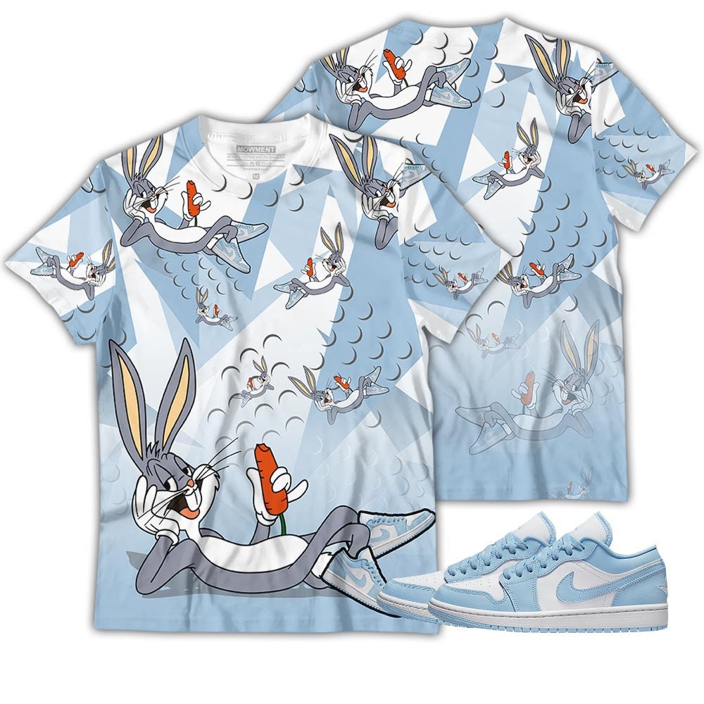 Icy Blue Jordan Sneaker Streetwear Bunny Apparel Long Sleeve