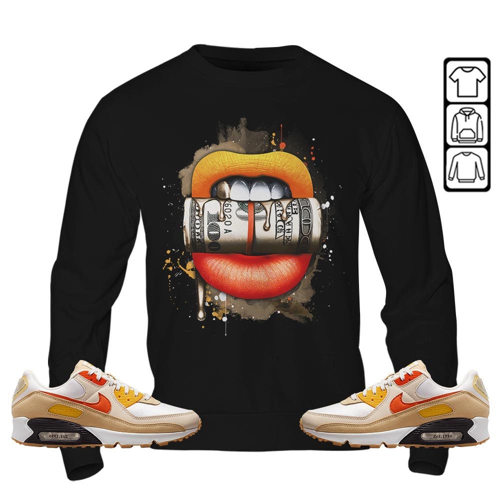 Money Lips Match Unisex Sneaker Clothing Collection Long Sleeve