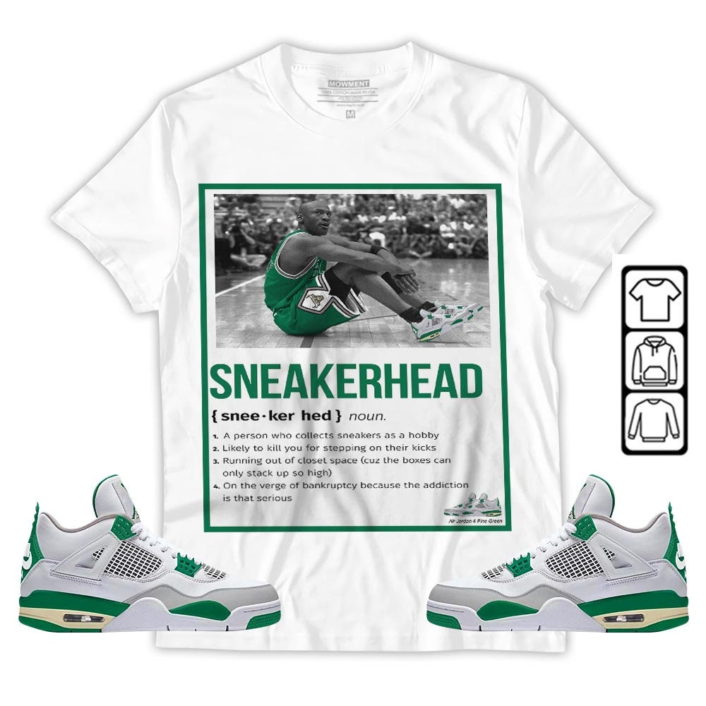 Pine Green Jordan 4 Sneaker Collection Unisex Sizes Crewneck