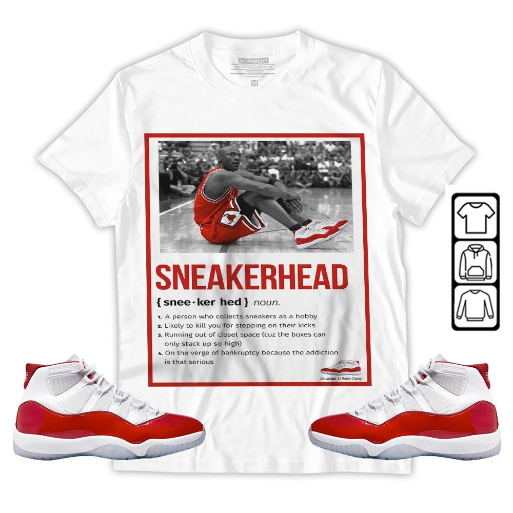 Unisex Retro Cherry Jordan 11 Sneaker Apparel Tees Hoodies Sweatshirts Long Sleeve