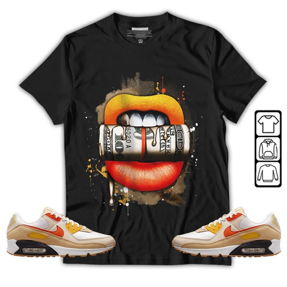 Lips With Money Sneaker Collection Air Max 90 More Shirt
