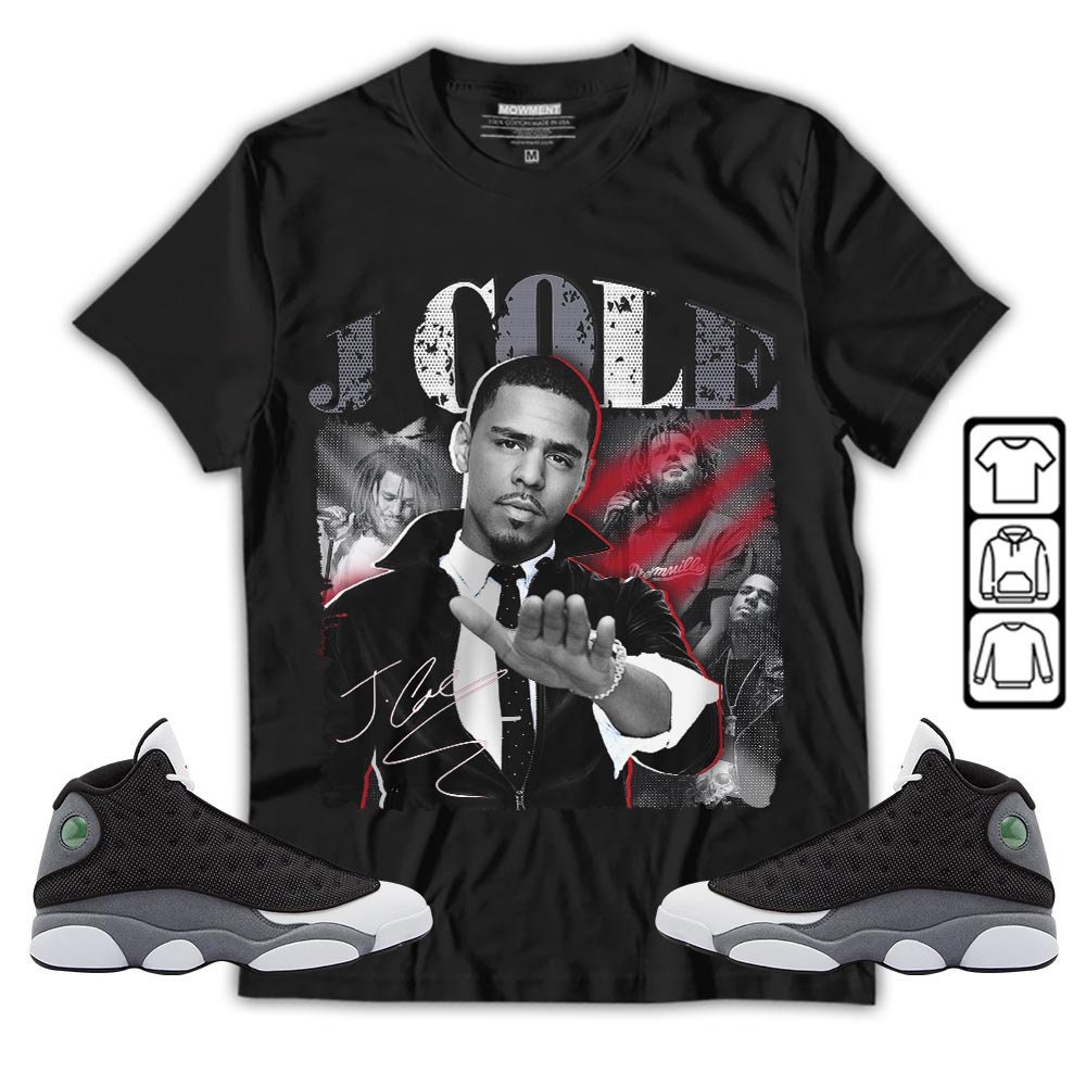 Unisex J Cole Sneaker To Match Jordan Retro 13 Black Flint Long Sleeve