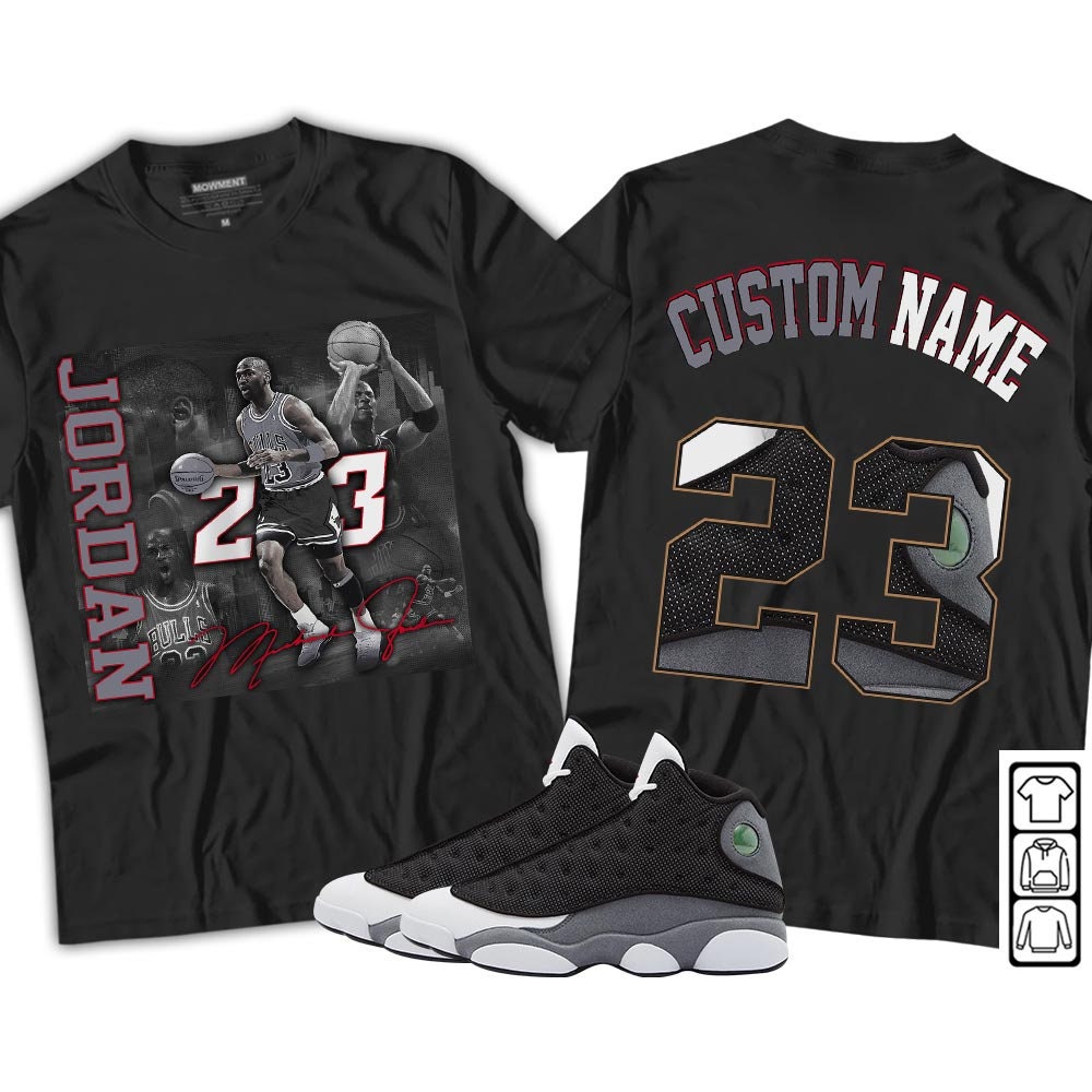 Unisex 23Jd Signature2 Sneaker And Apparel For Black Flint 13S T-Shirt