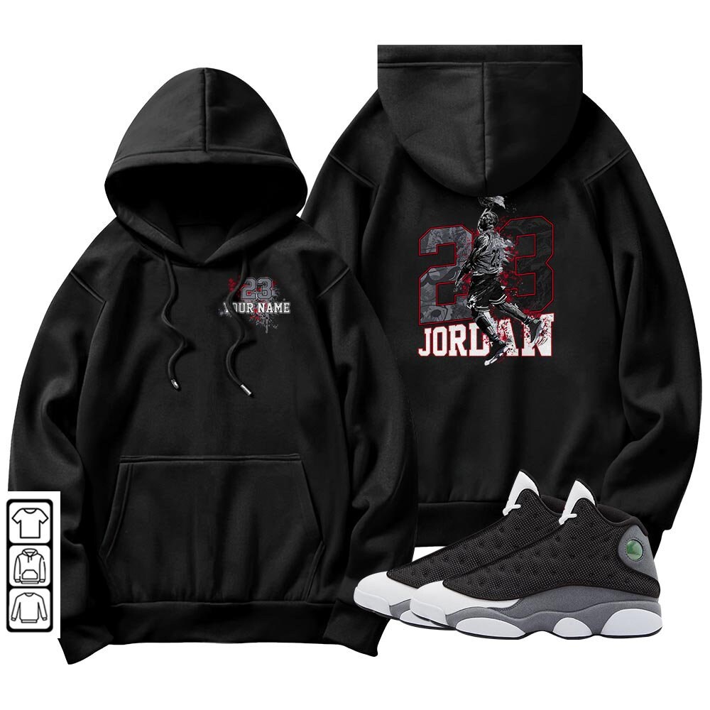 Unisex Jordan Sneaker Bundle For Black Flint 13S Tee