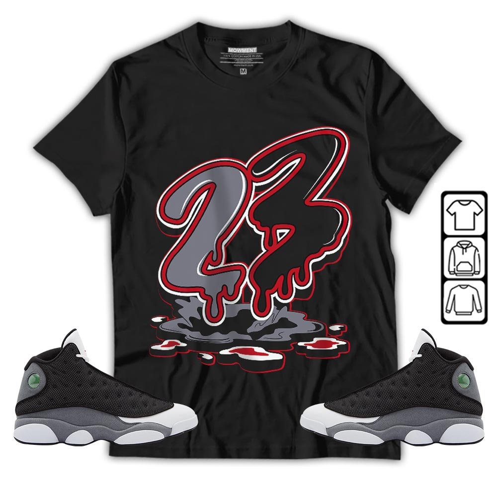 Unisex Sneaker Apparel Matching Jordan Retro 13 Black Flint Shirt
