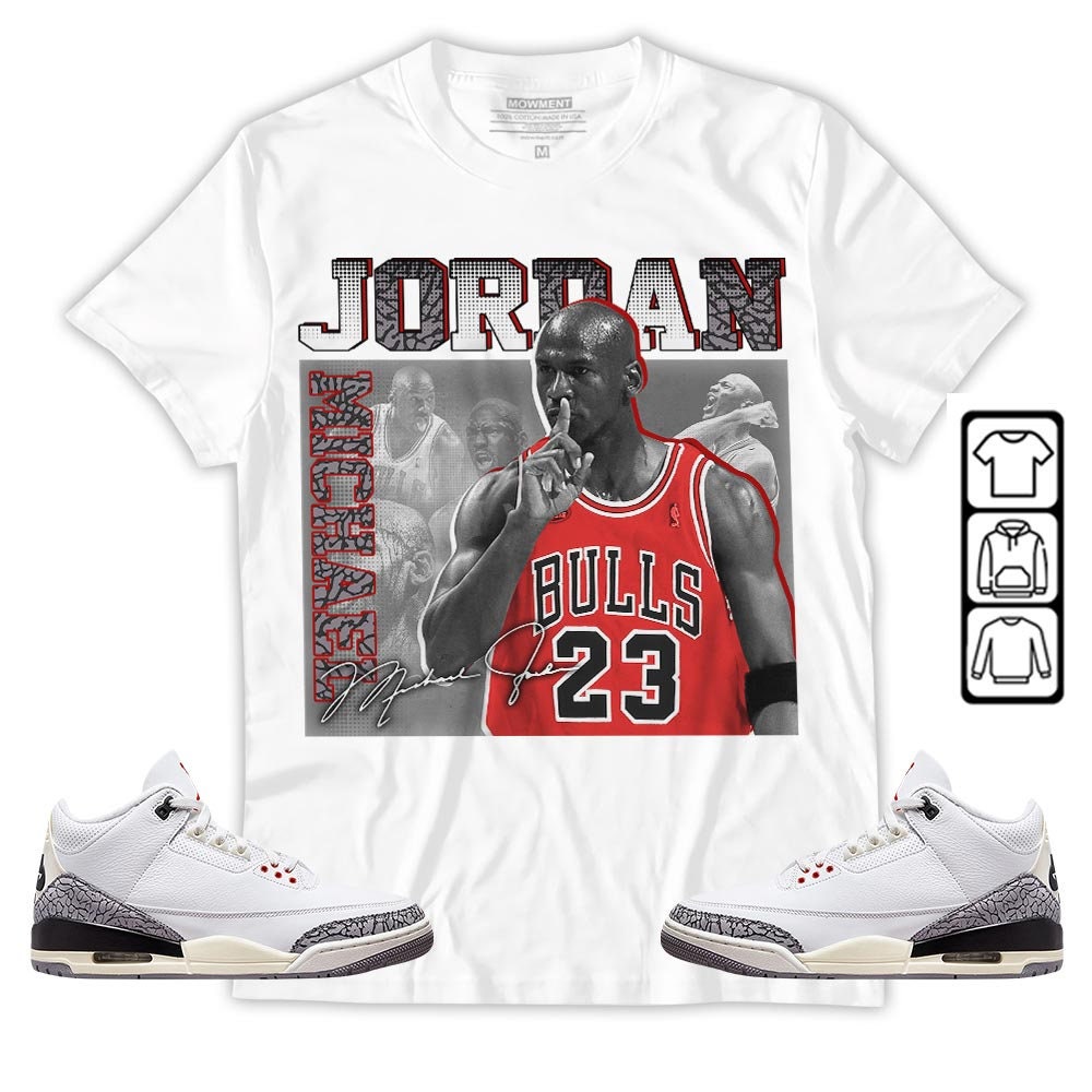 Stylish Unisex Matching 23Jd Sneaker For Jordan Retro 3S Shirt