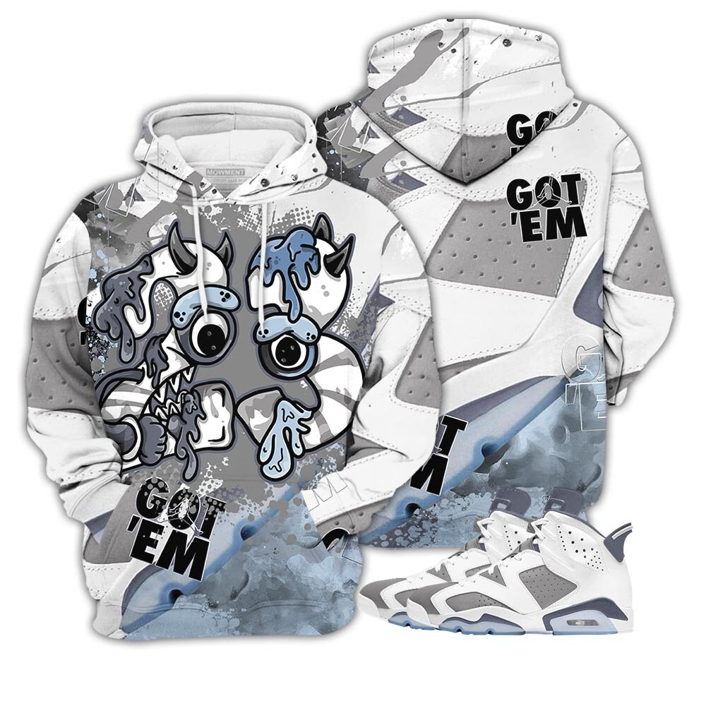 Cool Grey 6S Unisex Matching Sneaker And Apparel Collection Hoodie
