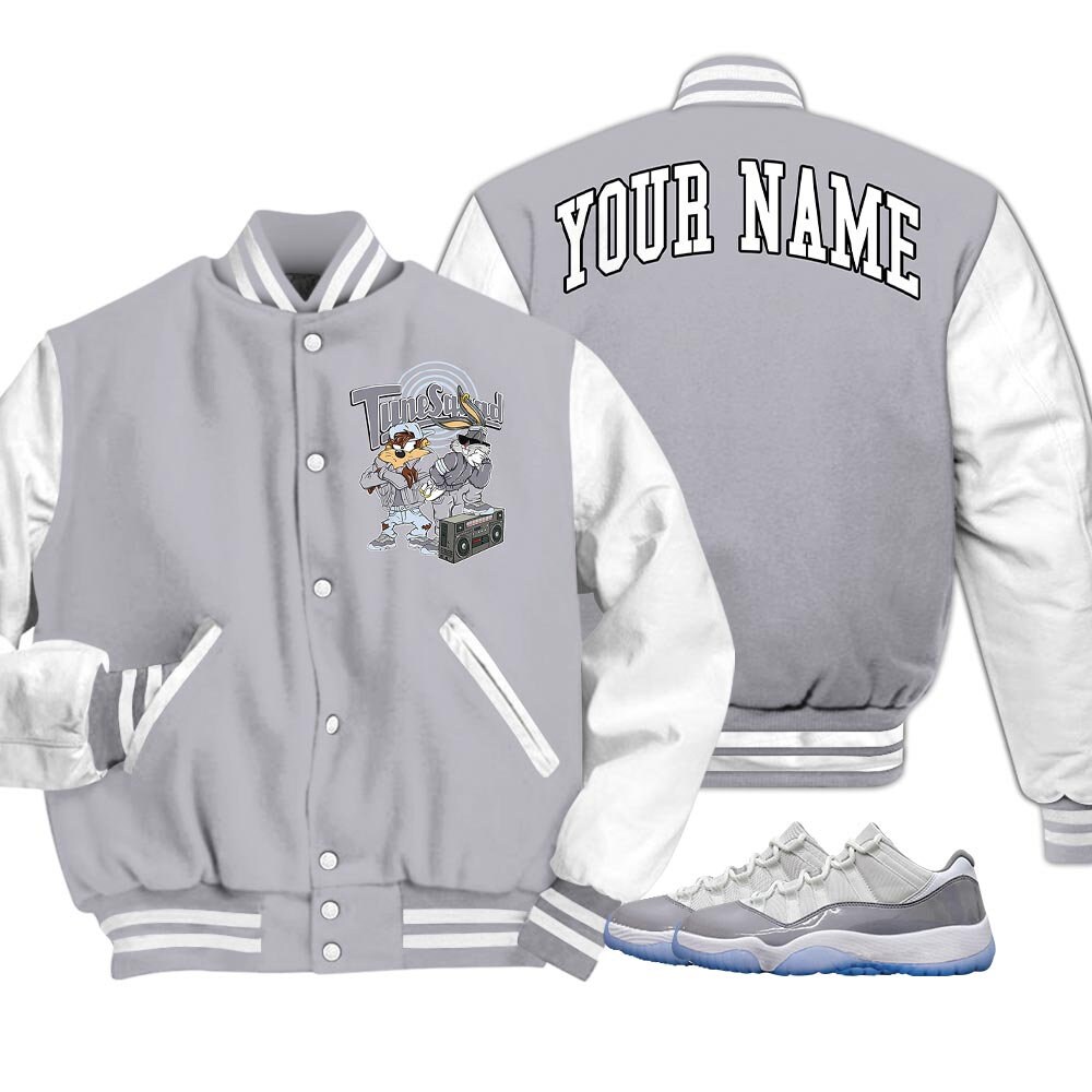 Bunny Taz HipHop To Match Grey Jordan 11S Baseball Jacket Crewneck