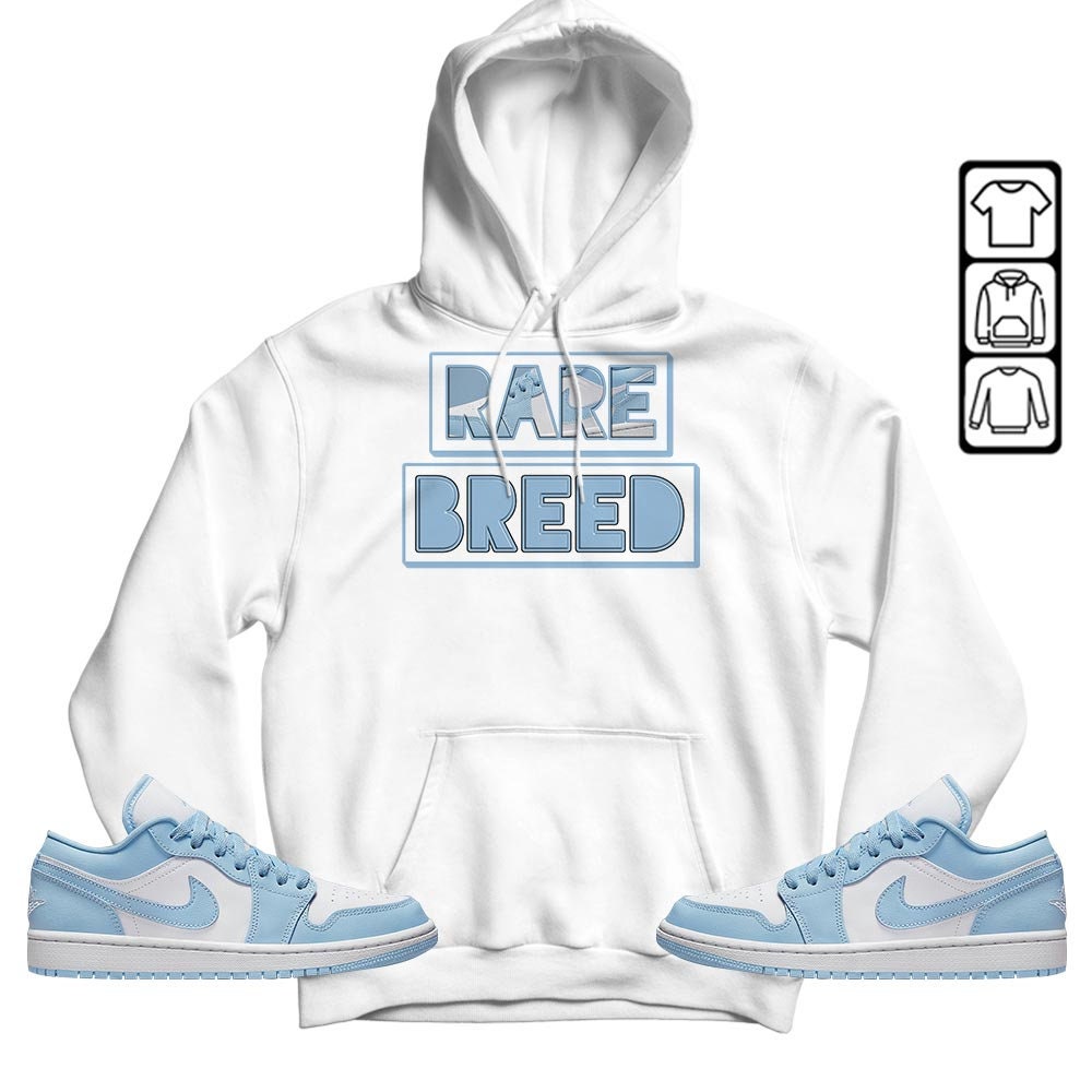 Unisex Sneaker Match For Rare Breed With Ice Blue Hoodie