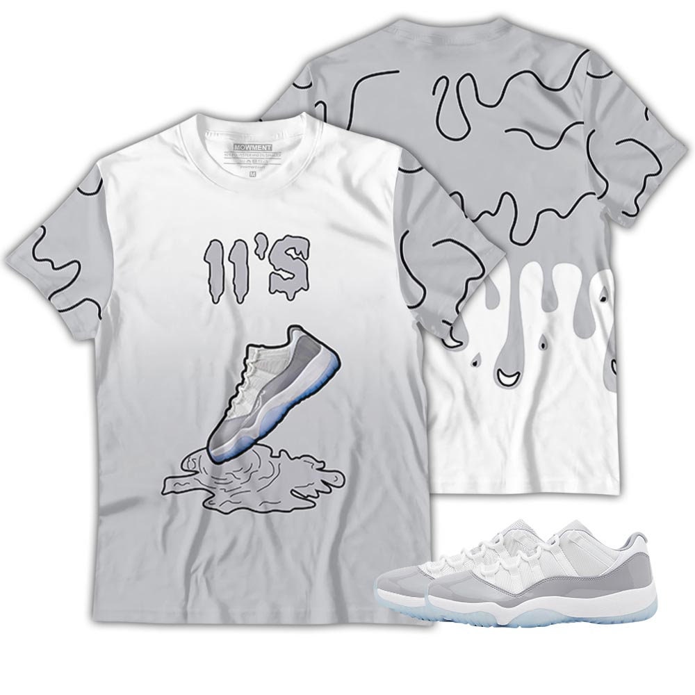 Unisex Sneaker Matching Jordan 11 Low Grey 3D Apparel Collection Hoodie