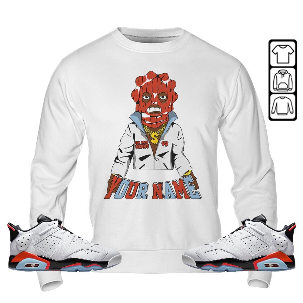 Custom Unisex Sneaker Infrared 6S Apparel Collection Long Sleeve