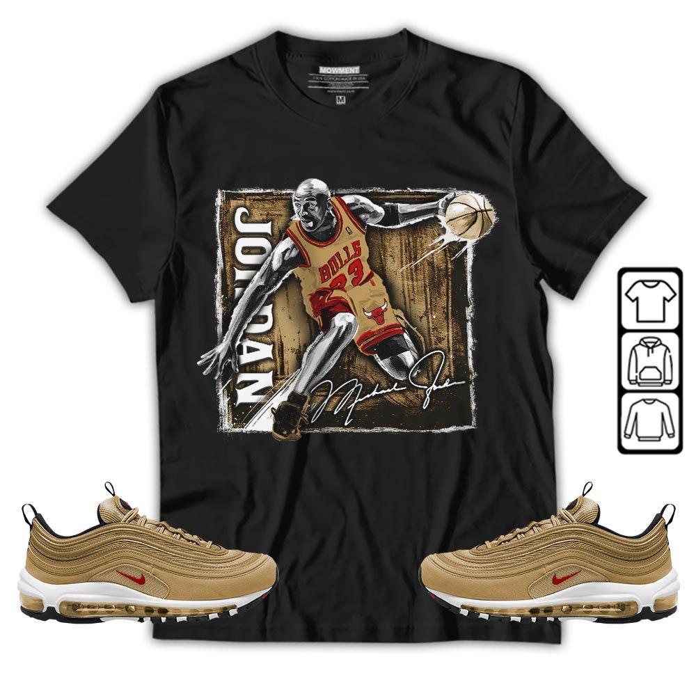 Unisex Sneaker Match Air Max 97 Gold Collection Crewneck