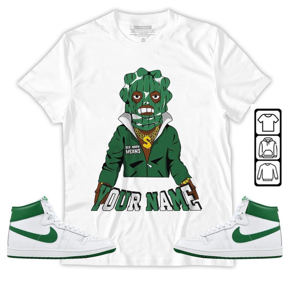 Custom Unisex Sneaker And Apparel In Sp Pine Green Shirt