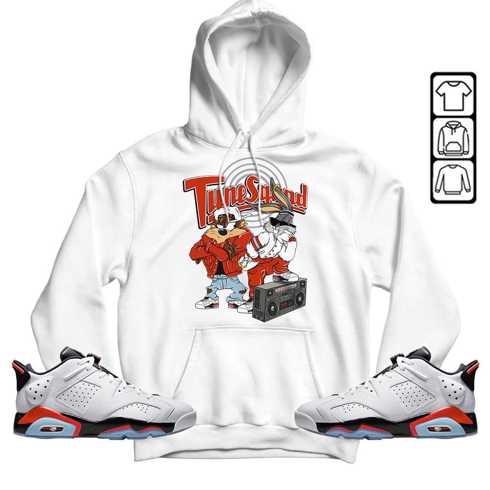 Tazmanian Bunny HipHop Sneaker For Jordan 6 Low Infrared Crewneck