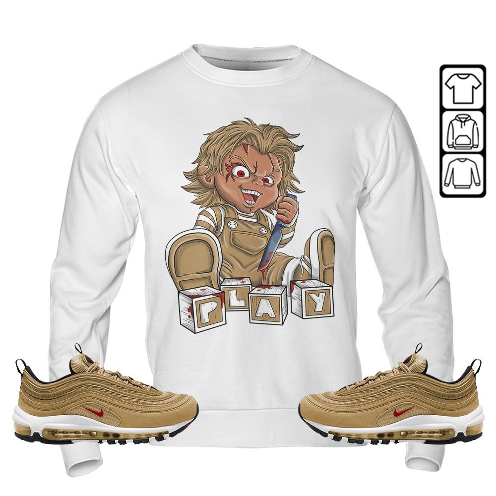 Unisex Horror Sneaker To Match Air Max 97 Gold Long Sleeve