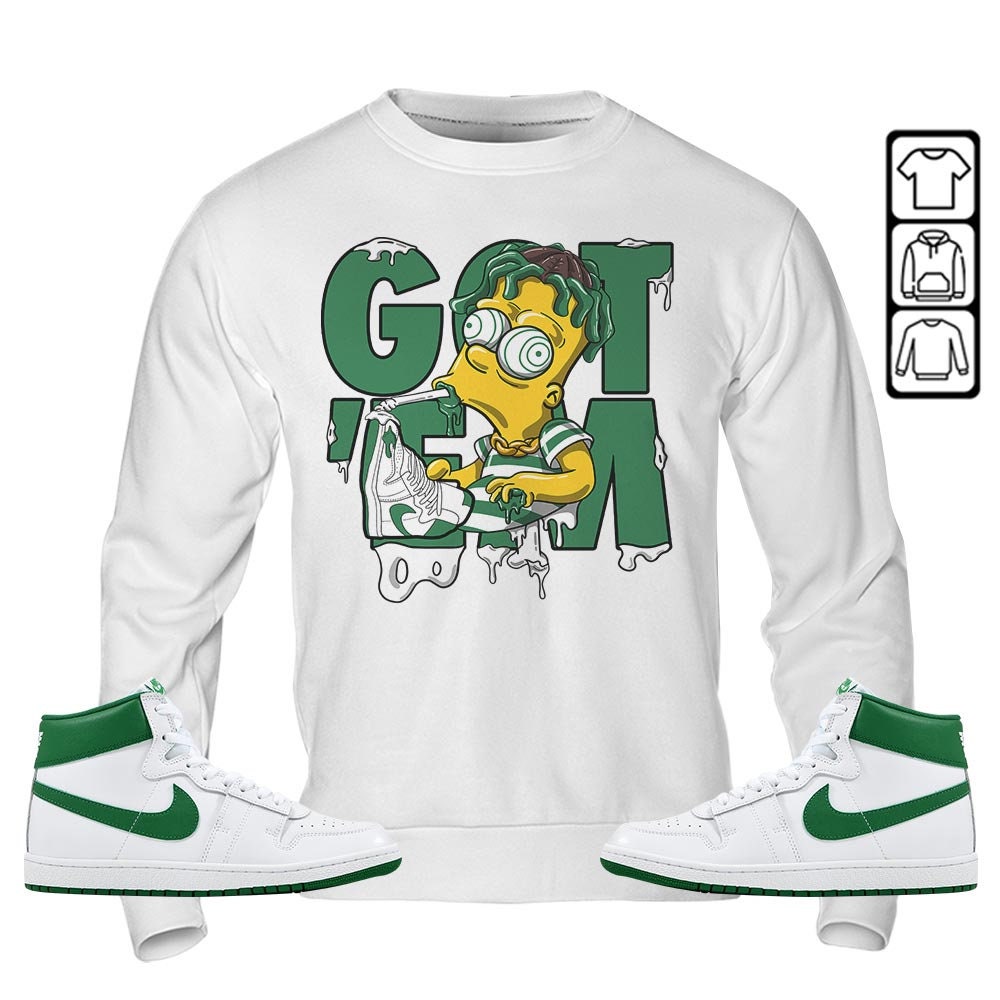 Unisex Sp Pine Green Bundle With Simpson Sneakers And Apparel T-Shirt