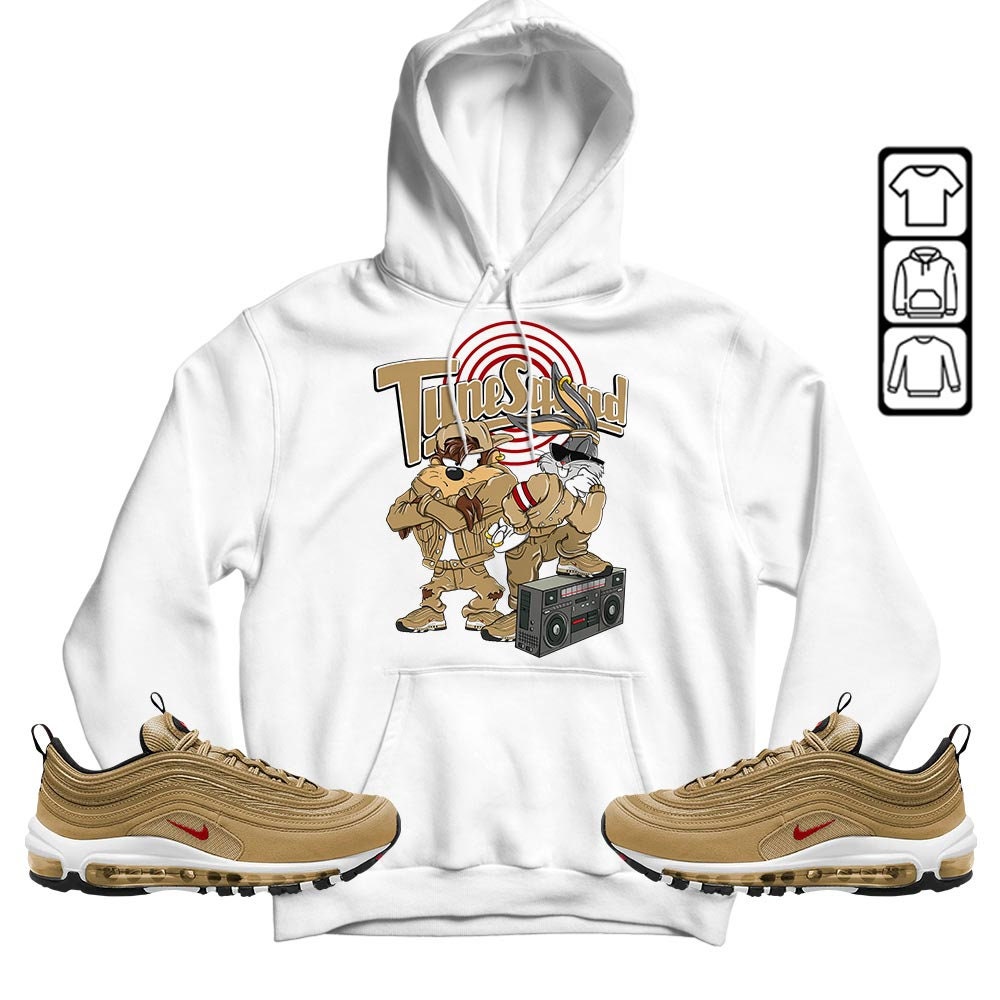 Unisex Bunny Tazmanian Hiphop Sneaker To Match Air Max 97 Metallic Gold Shirt