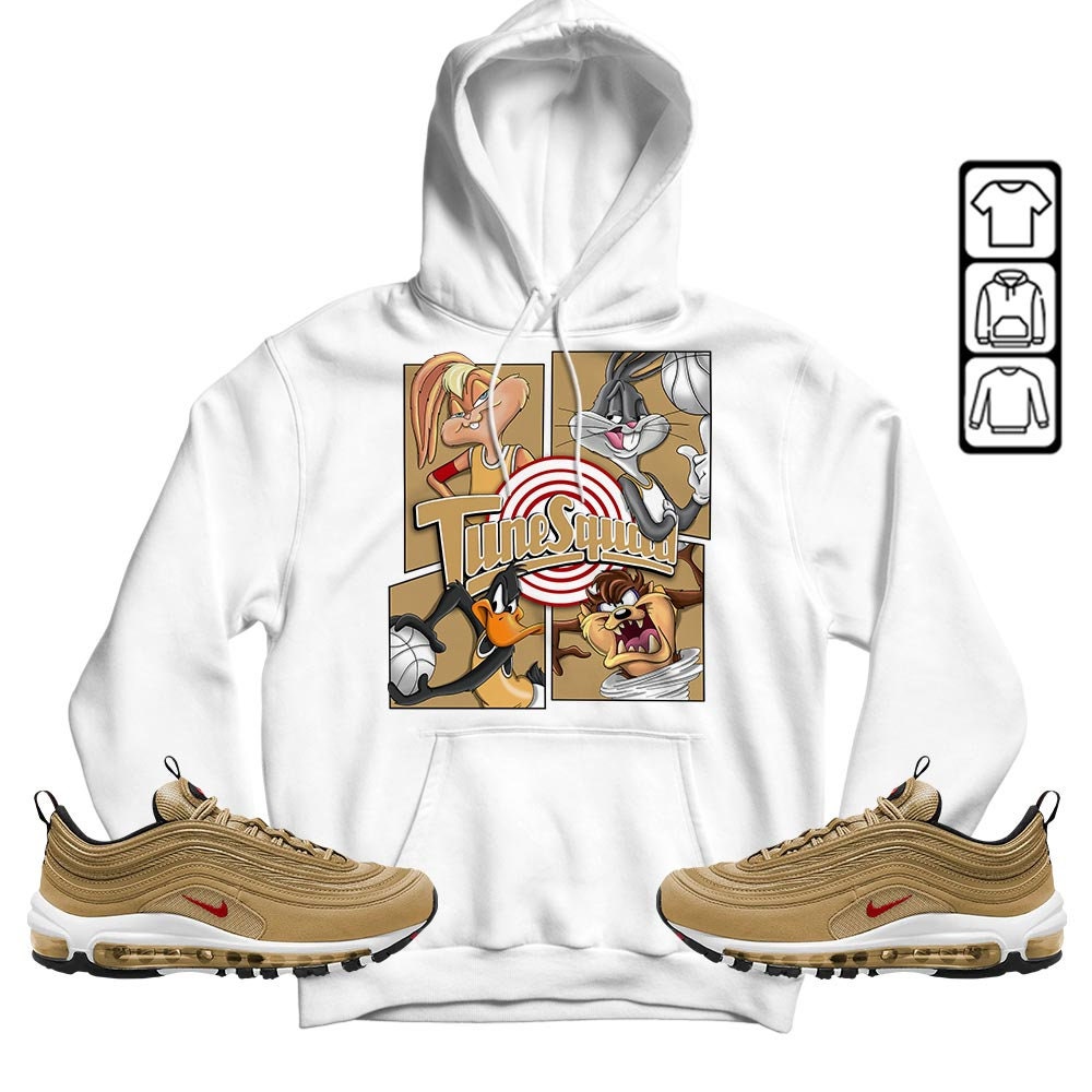 Unisex Bunny Taz Basketball Sneaker With Air Max 97 Gold Design T-Shirt