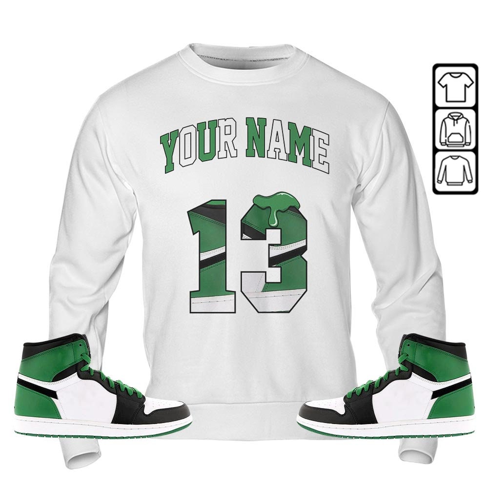 Custom Unisex Sneaker Matching Lucky Green 1S Hoodie