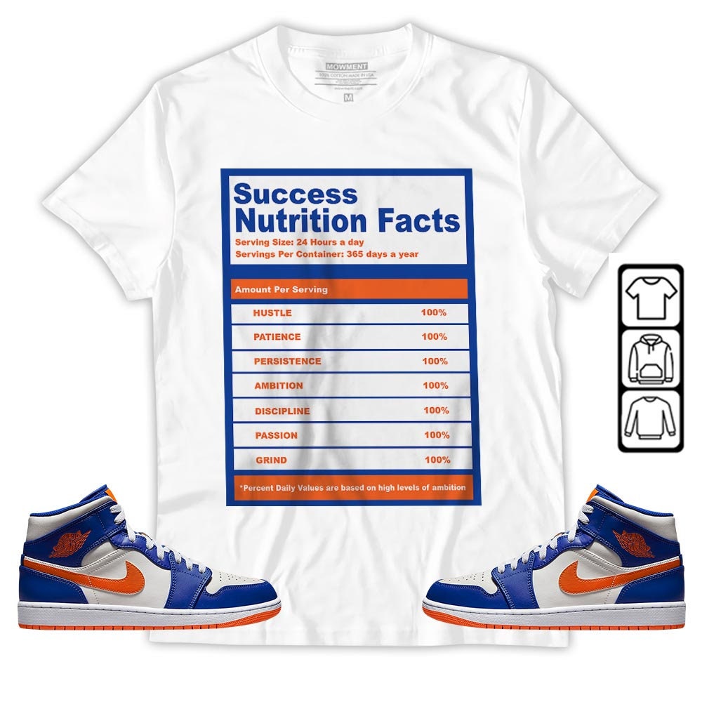Mid Knicks 1S Unisex Nutrition Sneaker And Apparel T-Shirt