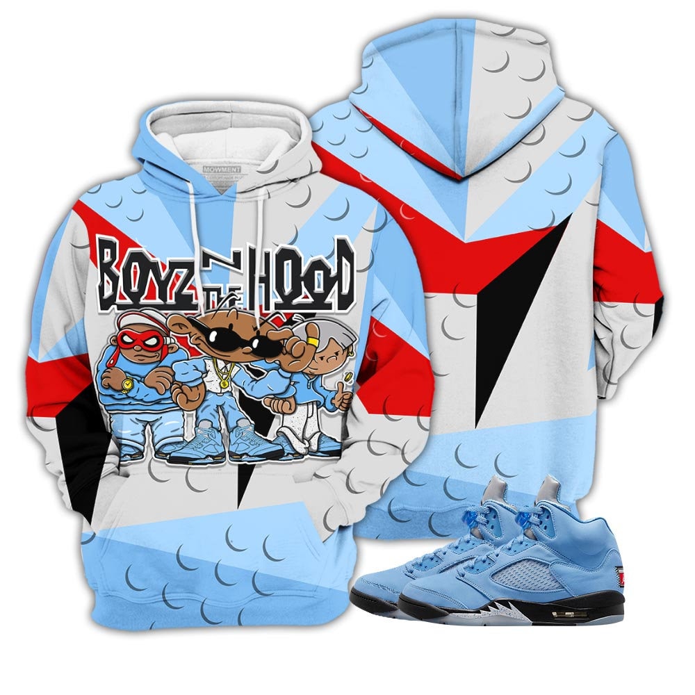 Retro 90S Boyz N The Hood Unisex Sneaker Jordan 5 University Blue Collection T-Shirt