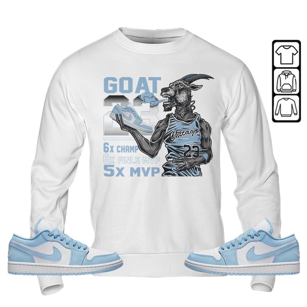 Ice Blue Jordan And Sneaker Set For Unisex Mvps Long Sleeve