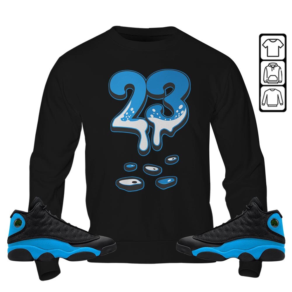 Stylish Unisex Sneaker Apparel Featuring Jordan 13 Black University Blue 2022 Hoodie