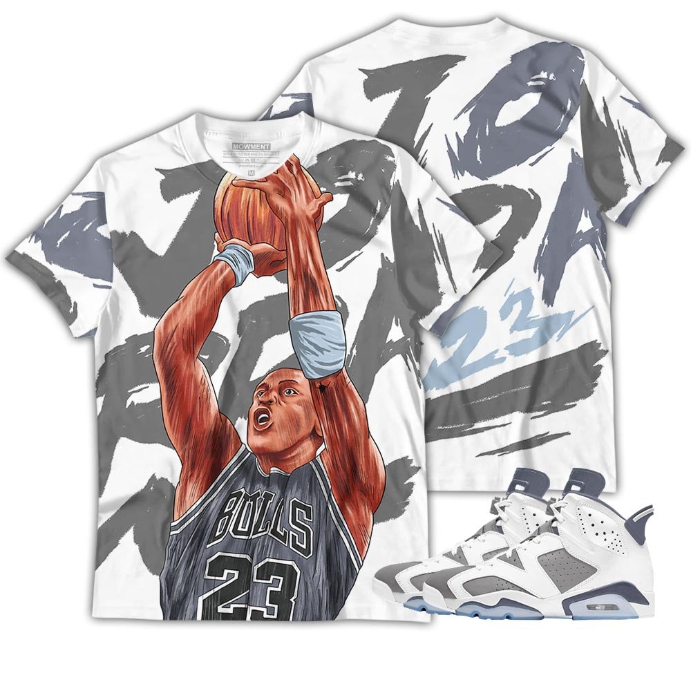 Cool Grey Basketball Superstar Sneaker 3D T Collection T-Shirt