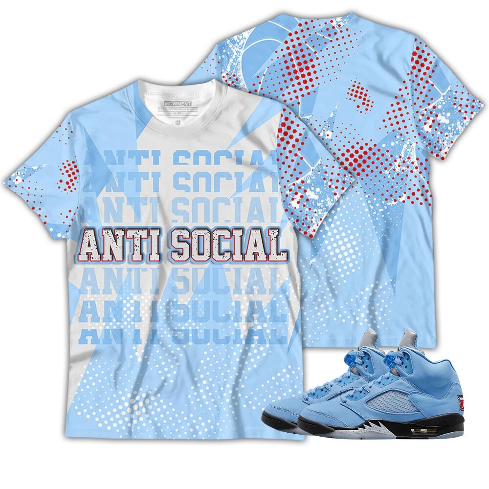 Match Retro University Blue 5S Unisex Sneaker Style T-Shirt