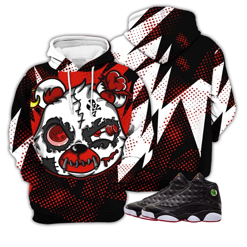 Retro Horror Bear Sneaker For Jordan 13 Playoffs Fans Shirt