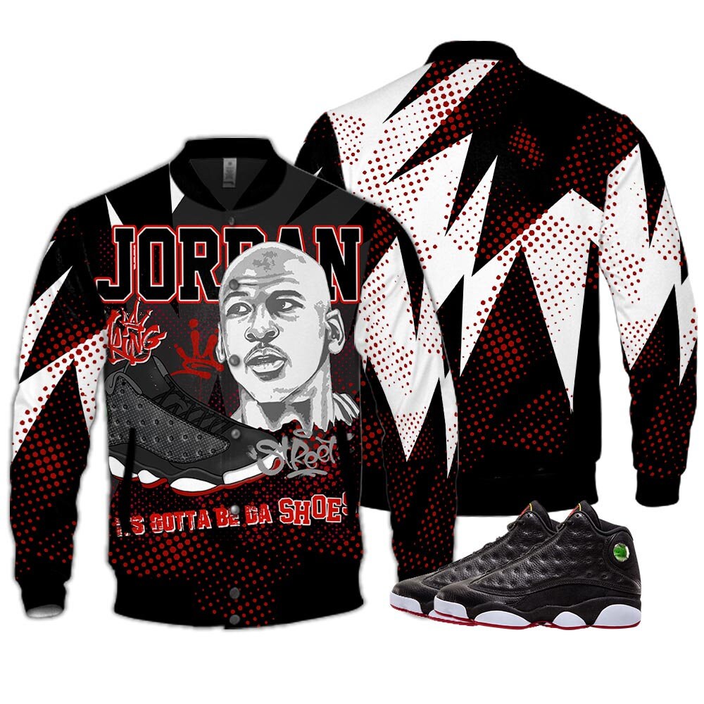 Bespoke Bulls Retro Jordan Sneaker With Playoffs 13S Design Long Sleeve