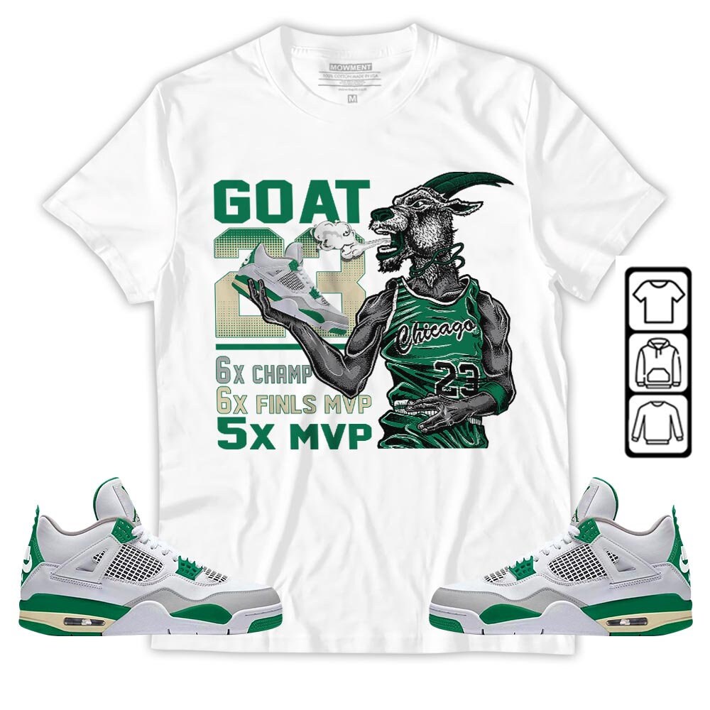 Pine Green Goat Mvp Sneaker Jordan 4 Set Shirt