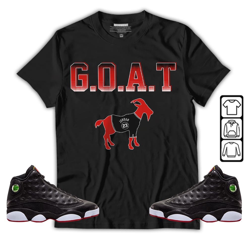 Unisex Jordan 13 Playoffs GOAT Sneaker Match T-Shirt