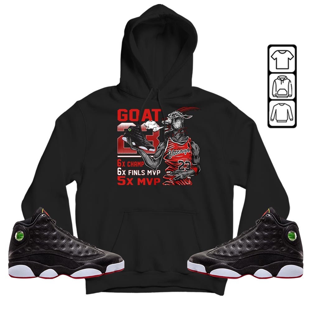 Unisex Goat Mvp 13S Sneaker Outfit With Jordan Playoffs Crewneck