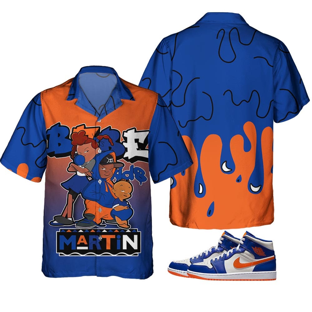 80S Melanin Unisex Sneaker Jordan Knicks Match Hawaii Varsity T-Shirt