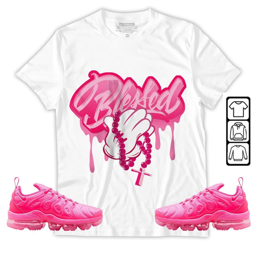 Triple Pink Sneaker Collection With Air Vapormax Plus Design Shirt