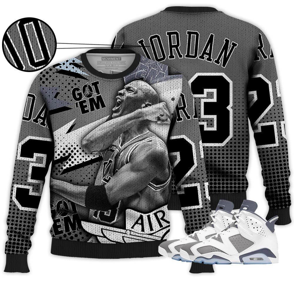Cool Grey Goat 23 Sneaker Jordan 6 Long Sleeve
