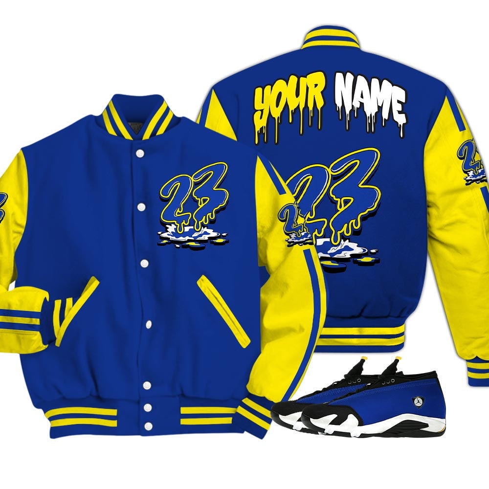 Blue Laney 14S Outfit Set With Custom Drip And Varsity Jacket Long Sleeve