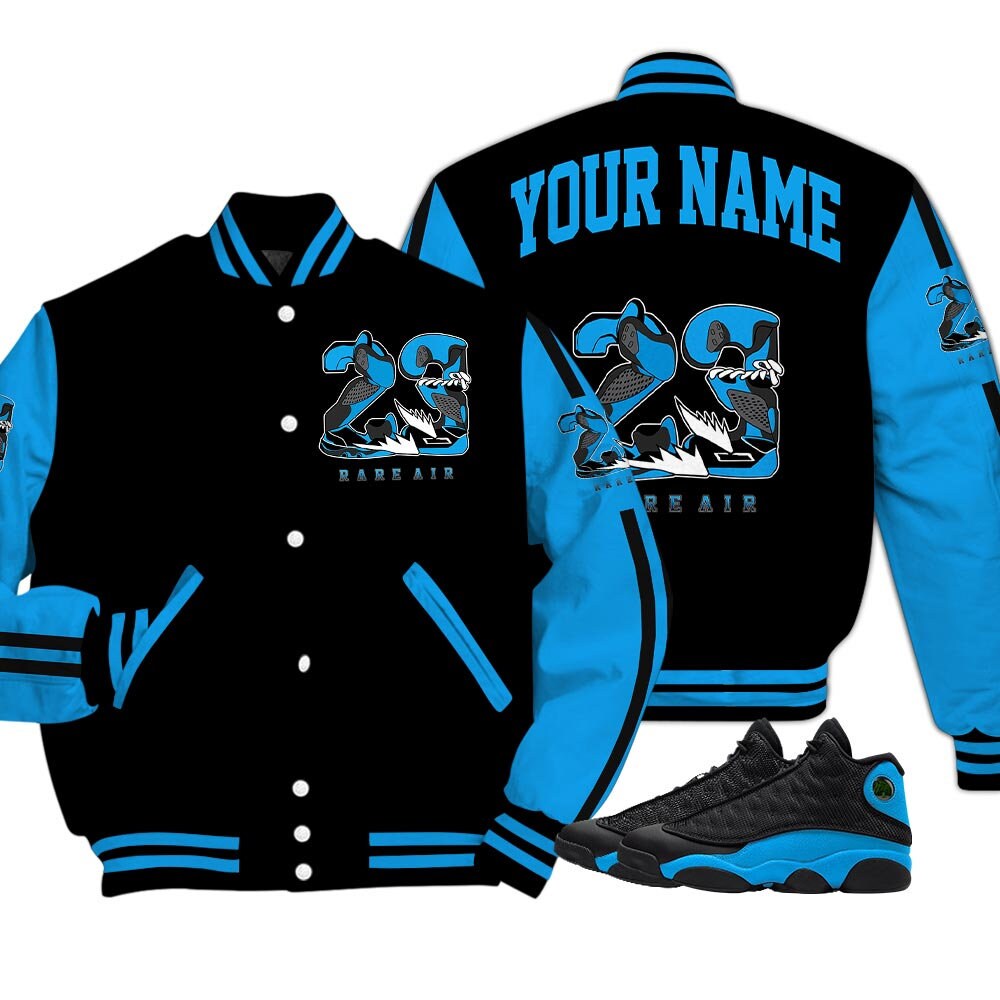 Rare Air Jordan 13 Black University Blue Custom Outfit 2022 Tee
