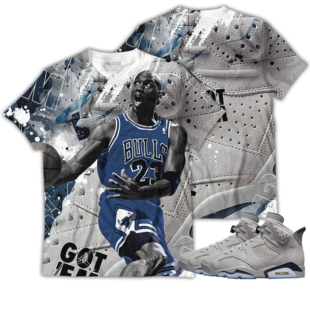 Georgetown 6S Matching For Nike Jordan Sneakers T-Shirt